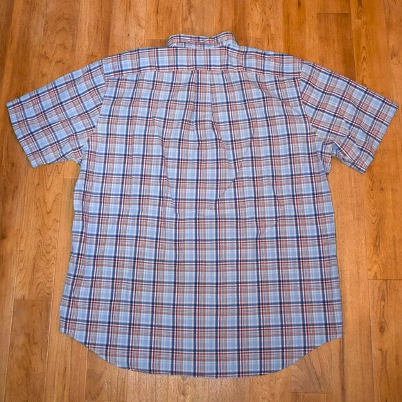 Ralph Lauren Classic Fit Short Sleeve Plaid Button Down Shirt Sz 2XLT - Picture 2 of 4
